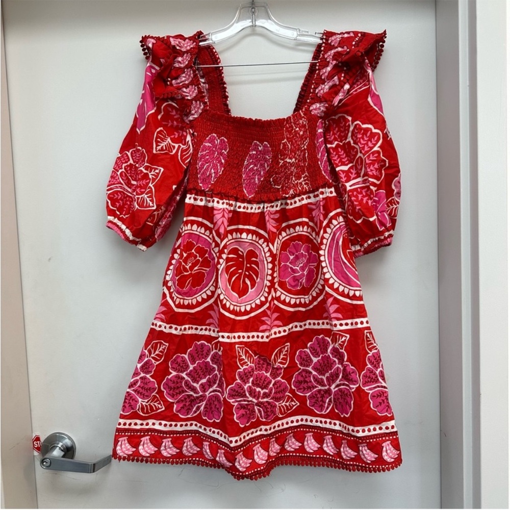‼️SALE‼️ NWOT FARM Rio Red Summer Sunrise
Organic Cotton Mini Dress - Picture 5 of 8